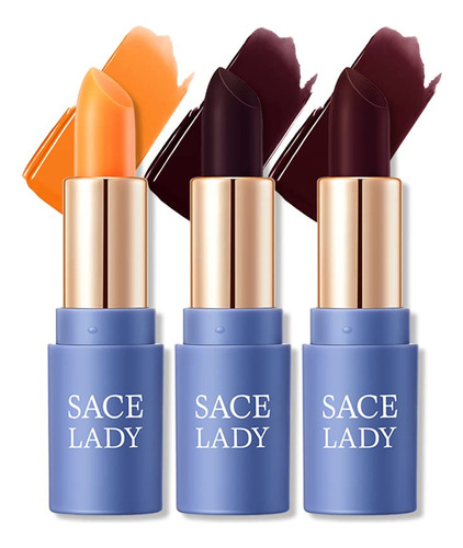 Sace Lady - Juego De Balsamo Labial Tintado De 3 Colores, Ki