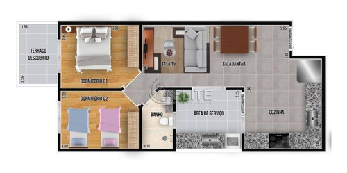 Cobertura Com 2 Dormitórios À Venda, 79 M² Por R$ 379.000,00 - Santa Maria - Santo André/sp - Co1576