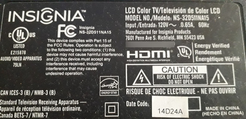 Imagen 5 de 5 de Pantalla Led 32 Pulgadas Hisense Hd315df-b51 Para Tv Led