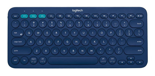 Imagen 1 de 2 de Teclado bluetooth Logitech K380 QWERTY inglés US color azul