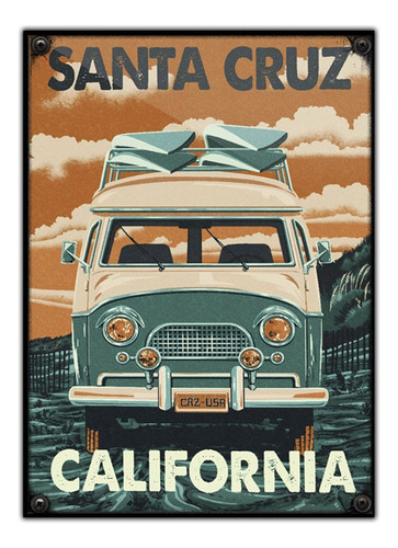#921 - Cuadro Decorativo Vintage - California Retro No Chapa
