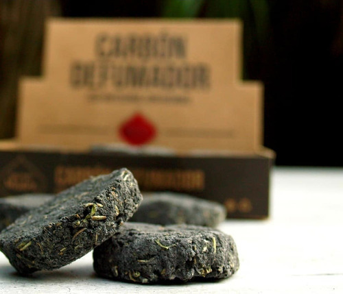 Carbón Sagrada Madre Eco-artesanal Alcanfor-ruda-romero 12 U