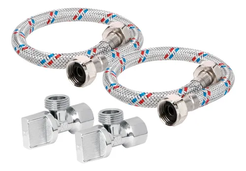 Llave Angular 2 Pzas 2 Mangueras Para Lavabo Foset MercadoLibre