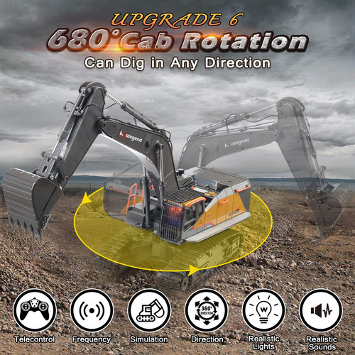 Excavadora De Juguete Rc Escala 1/14 22 Canales Funcional