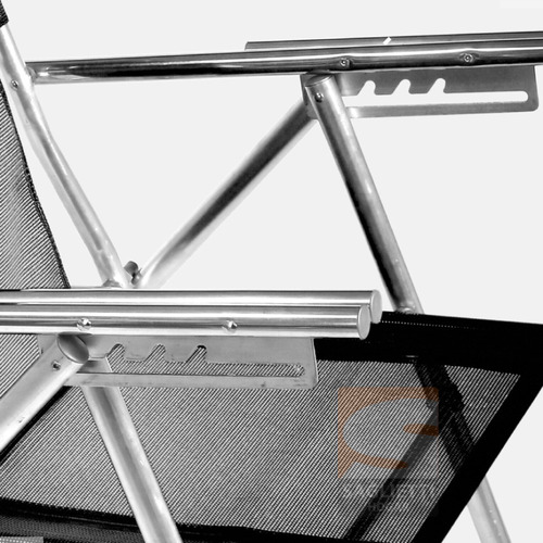 Imagen 7 de 10 de Reposera Cama Aluminio Baja Reforzada 120 Kilos Alumel 240