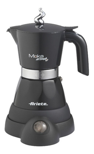 Cafetera Ariete Moka Aroma Electric 1358 manual negra italiana 220V