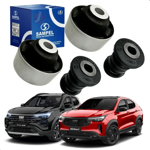 Kit 4 Buchas Bandeja Suspensão Dianteira Fiat Pulse Fastback