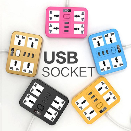 Cx1 Toma De Corriente 3 Puertos Usb Protector Contra