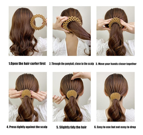7 Pinzas For El Pelo De Terciopelo Con Diseño De Nido De