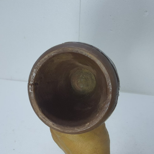 Imagem 8 de 9 de Vaso Copo Pilão Madeira Esculpido Antigo 17x11cm 550g Raro