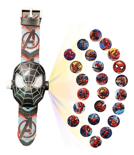 Venom Reloj Pulsera Proyector 24 Imágenes Spiderman Marvel