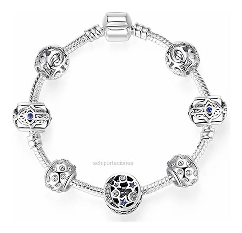 Set M7 Colgante Llamador De Ángel + Pulsera Bañada Plata