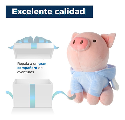 Miniso Peluche De Cerdito Sentado Con Capucha De Koala 26cm