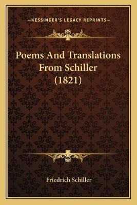 Libro Poems And Translations From Schiller (1821) - Fried...