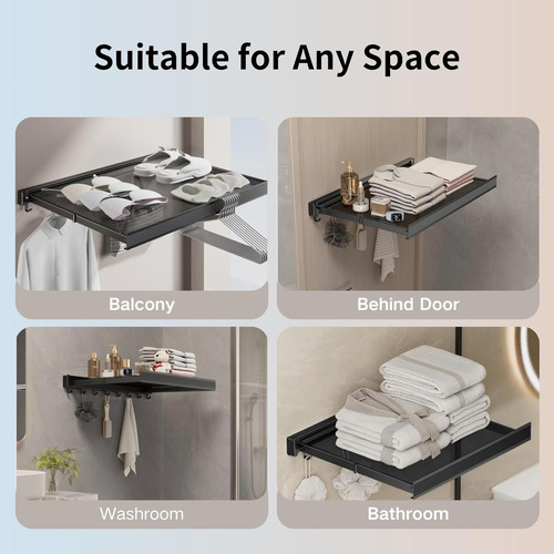 Toallero De Pared Que Ahorra Espacio, Toallero Plegable De A