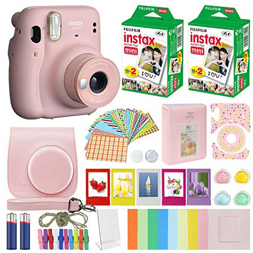 Cámara Instantánea Fujifilm Instax Mini 11 Blush Pink + Estu