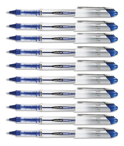 Uniball Vision Elite Roller Pen Blue Ink Bold 10 boligrafo