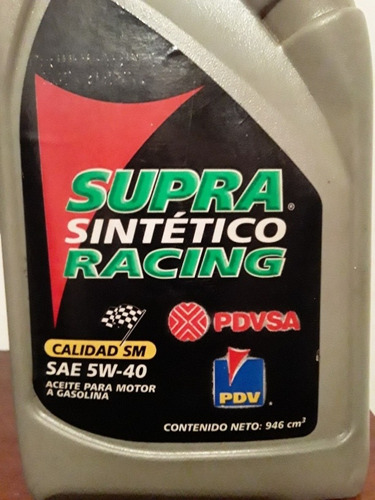 Aceite Sintético 5w/40 Supra Pdv