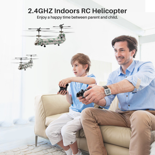 Helicóptero De Control Remoto Syma Q21 Camuflaje Chinook Ch-