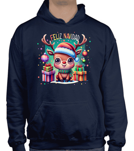 Sudadera Navidad - Reno Con Regalos - Esferas - Navidad