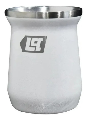 Imagen 2 de 2 de Mate De Acero Inoxidable 300ml Lusqtoff Blanco (mod Matlb-9