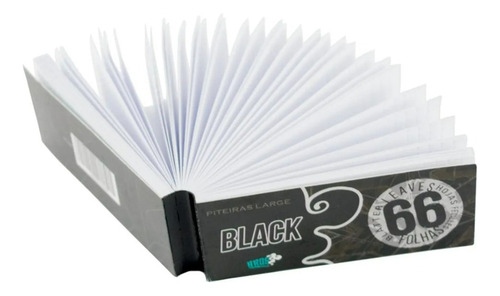 Piteira Papel Bros 66 Black Large 25x60mm Sabor N/a