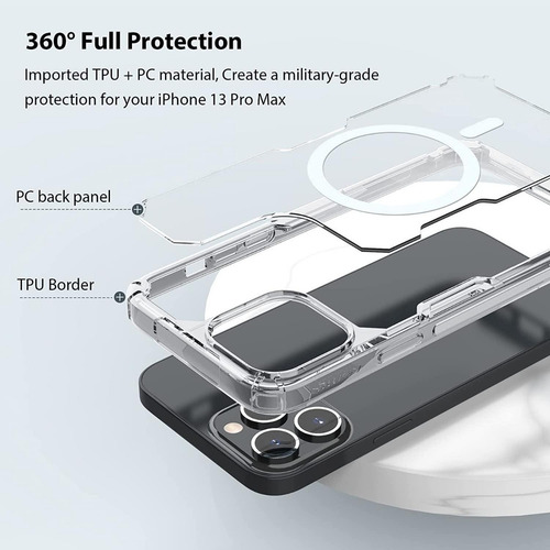 Imagen 4 de 5 de Carcasa Nillkin Nature Magnetic Para iPhone 13 / Pro / Max