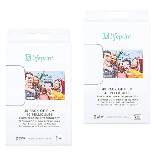 Papel Fotográfico Instantáneo Premium Zink 3x4 (80 Pa...