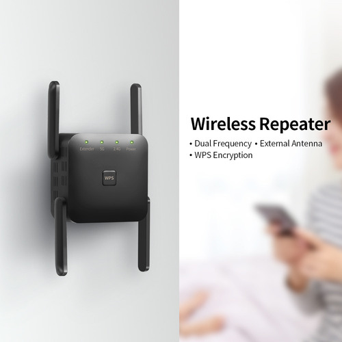 Repetidor Wifi Inalámbrico De Doble Frecuencia De 1200 Mbps