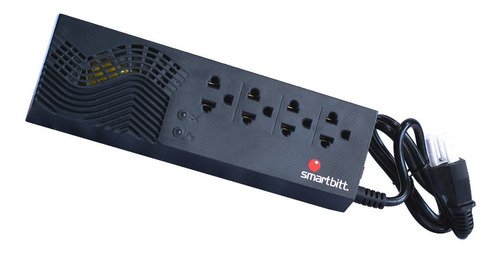 Imagen 4 de 10 de Regulador De Energía Smartbitt Prot Descargas 4 Cont 1200va Color Negro