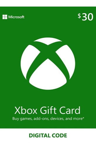 Tarjeta Digital - Xbox Gift Card 30 Usd - Solo Cuenta Eeuu 