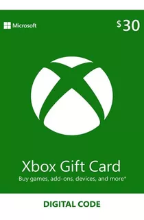 Tarjeta Digital - Xbox Gift Card 30 Usd - Solo Cuenta Eeuu