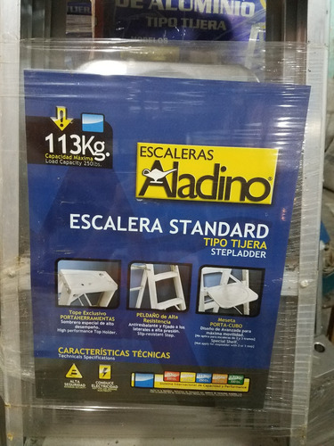 Escalera De Aluminio Tipo Tijera Aladino De 4,6,7,8,9 Y 10