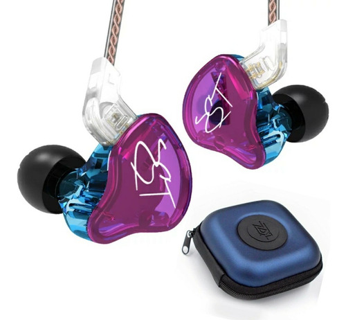 Fone Kz Zst Pro In-ear + Bag Dual Drive Retorno Palco/se215