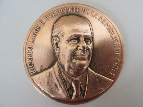 Antigua Medalla Presidente Chile Ricardo Lagos Muy Escasa 