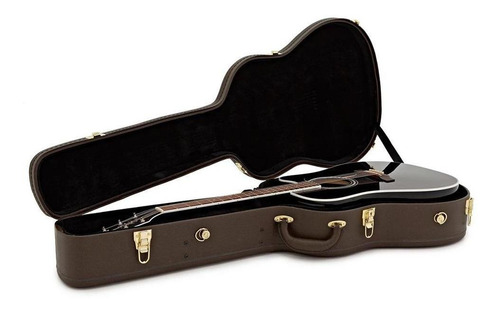 Violão Takamine Ef341sc Preto Tampo Sólido Japonês Com Case