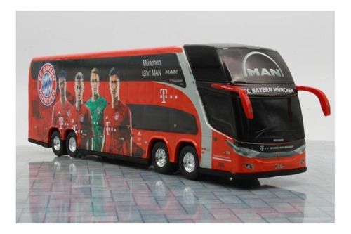 Autobús en miniatura Graphicshop del Bayern Munich Red 2021