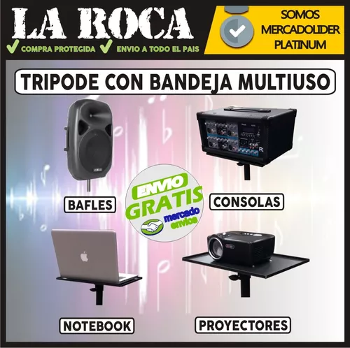 Tripode + Bandeja Para Mixer/ Pc/ Proyector/ Cabinas Sonido