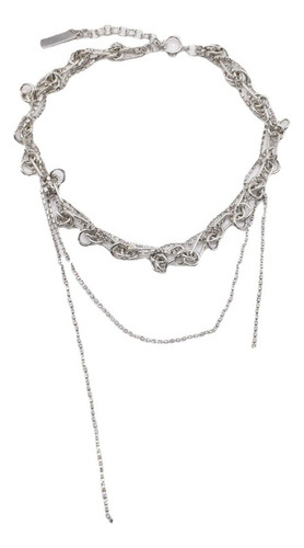 Collar De Cadena Gruesa Multicapa De Ropa Urbana Para Hombre