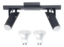 Comprar Riel Barral Spots Aplique Pared O Techo 2 X Gu10 + Focos Led