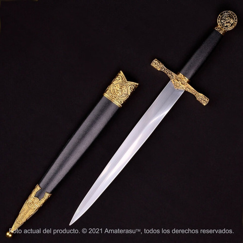 Imagen 2 de 10 de Espada Cuchillo Daga Mini Excalibur Abre Carta Templarios