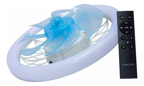 Ventilador 3 Tonos De Luz 35 Cm E27 Control Remoto 2 Pack Cantidad De Aspas 7 Estructura Blanco Aspas Transparente Diámetro 30 Cm Frecuencia 60hz Material De Las Aspas Plástico