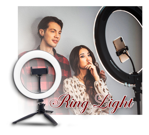 Ring Light Iluminador 16cm Filmagem Maquiagem Video Led