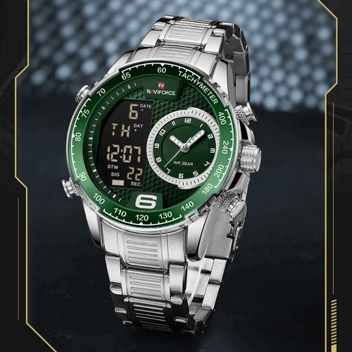 Reloj Luminoso Impermeable Naviforce De Lujo Para Hombre