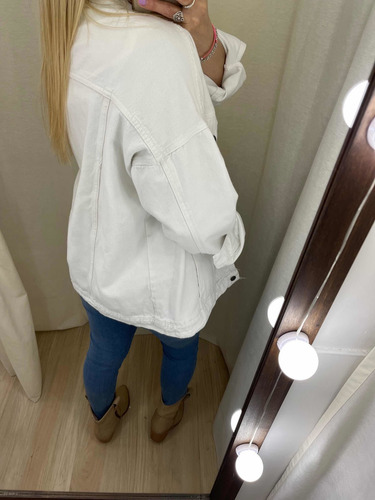 Imagen 5 de 6 de Campera De Jean Mom Oversize Larga Mujer The Big Shop
