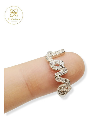 Imagen 3 de 7 de Anillo Plata Con Cubic Love