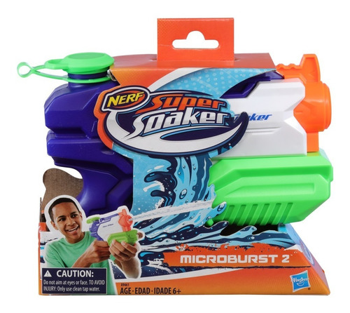 Lanzador De Agua Nerf  Microburst 2 Super Soaker 295 Ml  
