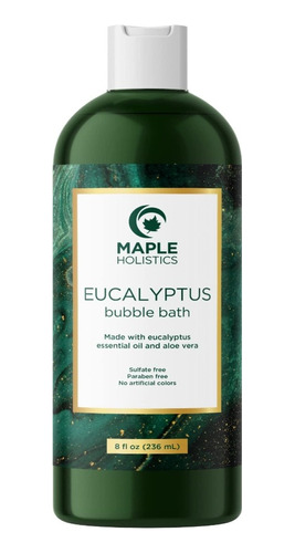 Jabón Baño De Burbujas Eucalipto Alta Calidad, Maple 8 Oz