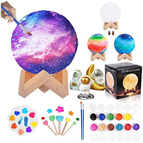 Kit Pintar Tu Propia Lámpara Lunar, Regalos Geniales H...