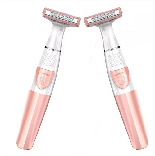Maquina Depiladora Rasuradora Electrica Recargable Mujer 2pz Color Rosa
